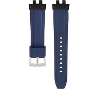 Fluororubber Rubber Watch bands Strap Compatible with For Casio GMW-B5000 GM-B2100 GMC-B2100 GMW B5000 GM B2100 (black blue)