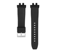Fluororubber Rubber Watch bands Strap Compatible with For Casio GMW-B5000 GM-B2100 GMC-B2100 GMW B5000 GM B2100 (black black)