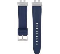 Fluororubber Rubber Watch bands Strap Compatible with For Casio GMW-B5000 GM-B2100 GMC-B2100 GMW B5000 GM B2100 (silver blue)