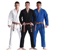 FLUORY BJJ Gi for men Brazilian Jiu Jitsu Suit Kimonos BJJ Uniform, Blue, A3