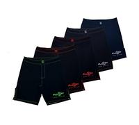 FLUORY MMA BJJ Cross Training Workout Shorts Jiu Jitsu Shorts - IBJJF Approved No Gi Fight Short, Navy Blue& White, 38