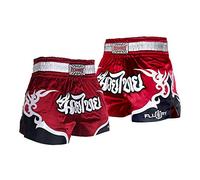 FLUORY Muay Thai Fight Shorts,MMA Shorts Clothing Training Cage Fighting Grappling Martial Arts Kickboxing Shorts Clothing, Mtsf53jiuhong, Medium