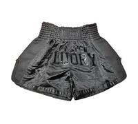 FLUORY Muay Thai Fight Shorts,MMA Shorts Clothing Training Cage Fighting Grappling Martial Arts Kickboxing Shorts Clothing, Mtsf110-black, Large