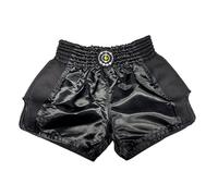 FLUORY Muay Thai Fight Shorts,MMA Shorts Clothing Training Cage Fighting Grappling Martial Arts Kickboxing Shorts Clothing, Mtsf112-black, XXL