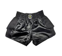 FLUORY Muay Thai Fight Shorts,MMA Shorts Clothing Training Cage Fighting Grappling Martial Arts Kickboxing Shorts Clothing, Mtsf112-black, Medium