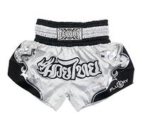 FLUORY Muay Thai Fight Shorts, MMA Shorts, Kleidung, Training, Käfigbekämpfung, Grappling, Kampfsport, Kickboxen, Shorts White