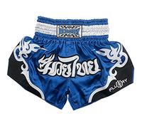 FLUORY Muay Thai Kampf-Shorts, MMA-Shorts, Bekleidung, Training, Käfigkampf, Grappling, Kampfsport, Kickboxen, Kleidung Blue