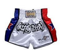FLUORY Muay Thai Shorts, Tear-Resistant Boxing Shorts MMA Fight Kick Clothing for Men Women Kids Martial Art Training Grappling.