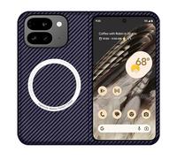 FLURIKA Magnetic Case for Google Pixel 9 Pro Fold Case Compatible with MagSafe Charger Carbon Fiber Slim Ultra Thin Aramid Fiber Anti-Scratch Shockproof Rugged Phone Case, Purple