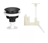 Flush button for Brazilian toilet tanks single function with bracket ABS plastic material engineered for moisture resistance and integrity (Black with Stand)