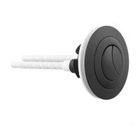 Flush Button For Toilet Tanks Supporting For 38mm 48mm 58mm Cover Mounting With Conversion Patch Integration(Black)