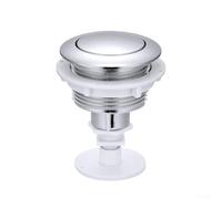 Flush button with bracket for Brazilian toilet tanks single action ABS plastic housing built for compatibility and functional consistency (Silver)