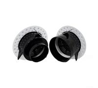 Flush Ceiling Air Vent 360° Adjustable Fresh Air Inlet Grille - Quiet Noise Reduction AC Diffuser for Home Office Kitchen - Round Plastic Outlet 14cm Black White(Dn75mm)