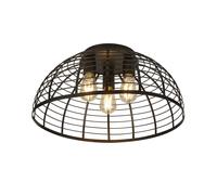 Ceiling Light Black Vision 3 & Natural Dome Searchlight 85981-3BK