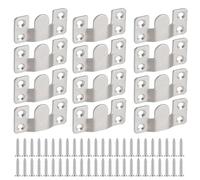 Flush Concealed Mount Bracket, 12PCS Interlocking Hang Buckle Heavy Duty with Screws Flush Mount Brackets Mirror Headboard Wall Fixings