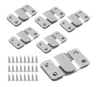 Flush Concealed Mount Bracket, 6 Pairs Interlocking Hang Buckle Heavy Duty with Screws Flush Mount Brackets Mirror Headboard Wall Fixings 53MM