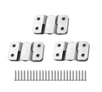 Flush Concealed Mount Bracket, 6 Pcs Interlocking Hang Buckle Heavy Duty with Screws Flush Mount Brackets Mirror Headboard Wall Fixings,53mm (Large)