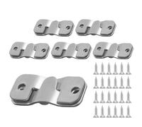 Flush Concealed Mount Brackets, 12 Pcs Heavy Duty Headboard Wall Mirror Fixings Brackets Stainless Steel Interlock Hanging Buckle for Picture