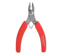 Flush Cutter Wire Side Cable Stainless Steel Cutting Nippers DIY Jewelry Processing Red Handle Precision Cutting Tool for Jewelry Making and Electronics Repair 11cm Length