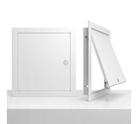 Flush Fit Aluminium Plasterboard Access Panel - Keyless Quarter Turn Screwdriver Latch | Rustproof Metal Inspection Hatch for Bath Panels, Ceiling Voids & Service Shafts(White,250 x300 mm)