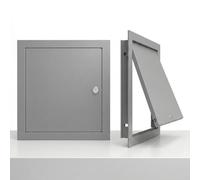 Flush Fit Aluminium Plasterboard Access Panel - Keyless Quarter Turn Screwdriver Latch | Rustproof Metal Inspection Hatch for Bath Panels, Ceiling Voids & Service Shafts(Gray,250 x300 mm)