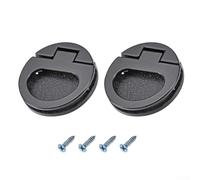 Flush for Ring Pull Handles Set of 2 Made from Zinc Alloy for Sliding, for Drawer, and Wardrobe Doors with Secure Mounting and Easy Lift Tabs