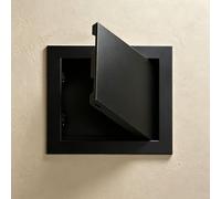 Flush Inspection Hatch for Drywall Ceiling Wall - Metal Removable Access Panel Door with Concealed Hinge, Smooth Paintable Surface, for Electrical Plumbing, Fits Flush Surfaces(Black,200x300mm)