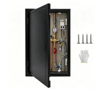 Flush Inspection Hatch for Drywall, Ceiling & Wall - Removable Access Panel Opening Flap Cover, Fuse Box Cover, Conceals Wires & Pipes - Flush Fit Easy-Install Access Door(Black,250x300mm)