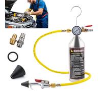 Flush Kit for AC, Air Conditioning System Flush Kit,Pipeline Cleaning Tool for Car Air Conditioning - High Performance Automotive AC Pipe Cleaner Tool with Gauge and for Truck RV