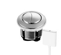 Flush Knob - 1.85 Inch | ABS Stainless Steel Toilet Tank Actuator - Modern Replacement Pressure for Bathroom Reservoir with Durable Design, Flexible Control, Multiple Round Square Mat