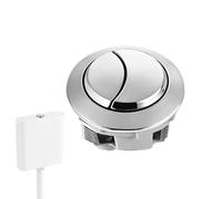 Flush Knob - 1.85 Inch | ABS Stainless Steel Toilet Tank Actuator - Modern Replacement Pressure for Bathroom Reservoir with Durable Design, Flexible Control, Multiple Round Square Mat