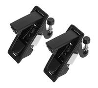 Flush Lever Compression Latch Lock Black Zinc Alloy 2pcs for Cabinets