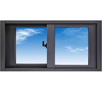 Flush Mount Aluminum Basement Windows, Heavy Duty White Small Chicken Coop Windows That Open, 32 X 14 32 X 16 30 X 16, Shed Bathroom Playhouse Household Sliding Window with Screen(Gray,WxH 36x12in)