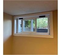 Flush Mount Aluminum Basement Windows, Heavy Duty White Small Chicken Coop Windows That Open, 32 X 14 32 X 16 30 X 16, Shed Bathroom Playhouse Household Sliding Window with Screen(White,WxH 28x20in)