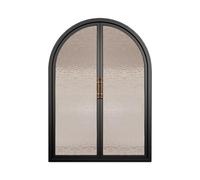 Flush Mount Arch Top Shed Windows, Household Sliding Windows With Handles, Replacement Double Opening Glass Windows For Apartment