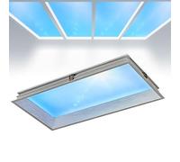 Flush Mount Artificial light, 2x1 Ft Smart Blue Light Ceiling Lamp, Natural Daylight Effect, 3000K-6000K Dimmable APP and Remote Control, for Home Basement Bathroom Office