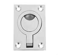 Flush Mount Boat Hatch Latch with 316 Stainless Steel and Lifting Ring Pull Handle for Enhanced Marine and Cabinet Functionality (64 * 46MM)