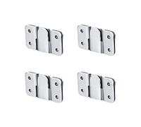 Flush Mount Brackets, Concealed Headboard Wall Fixings Brackets, Stainless Steel Heavy Duty Picture Hanging, Wall Mount Interlocking Z Clip Hook for Pictures, Mirrors Frames Hanging (Large-4 Pairs)