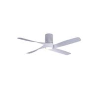 Flush mount Ceiling fan light LED and Remote control Riviera White Quiet DC Fan