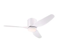 Flush mount ceiling fan with LED lighting and remote Carla White 117 cm 46" [EEK: F]