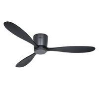 Flush-mount Ceiling fan with Remote DC Ceiling fan quiet Plano WiFi Basalt Black