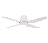 Flush mount ceiling fan with remote Lucci Airfusion Aria CTC White 122 cm 48"