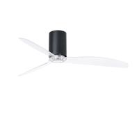 DC Ceiling Fan Mini Tube Matt Black / Clear with Remote