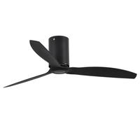 Flush Mount Ceiling fan with Remote Mini Tube Matt Black DC Ceiling Fan Quiet