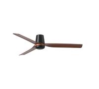 Flush-mount Ceiling fan with Remote Punt Tub Black Walnut DC Ceiling fan 130cm
