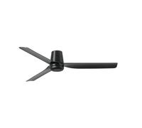 Flush-mount Ceiling fan with Remote Punt Tub Matt Black DC Ceiling fan 130cm
