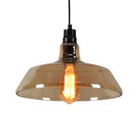 Flush Mount Ceiling Lamps, Nordic Style Pendant Light, Creative Hat -Shaped Glass Chaner Lampshade, E27 Snail Mouth Single Head Hanging Light, Restaurant Cafes Decorative Pendant Lamp
