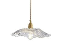 Flush Mount Ceiling Lighting Fixtures,Creative Personality Lotus Leaf-Shaped Glass Pendant Lamp,Nordic Retro Chandelier,Tea Room Coffee House Kitchen Decoration Hanging Light