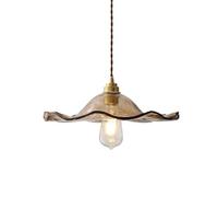 Flush Mount Ceiling Lighting Fixtures,Japanese Retro Style Chandelier,Creative Leaf-shaped Glass Hanging Lamp,Restaurant Coffee House Tearoom Decoration Pendant Light