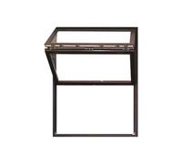 Flush Mount Concession Stand Serving Window, Outward Opening Upper and Lower Folding Design with Tempered Glass and Aluminum Alloy Frame for Easy Access and Durability